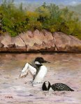 Loons-Fishing